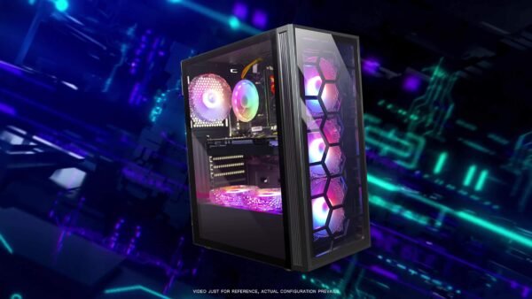 STGAubron Gaming Desktop PC, Intel Core I7 3.4 GHz up to 3.9 GHz, GeForce RTX 2060 6G GDDR6, 16G RAM, 512G SSD, WiFi, Wireless 5.0, RGB Fanx6, RGB Keyboard&Mouse, RGB Mouse Pad, RGB BT Sound Bar, W10H64 - Image 6
