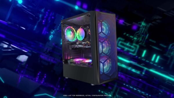 STGAubron Gaming Desktop PC Computer, Intel Core I7 3.4 GHz up to 3.9 GHz, Radeon RX 580 8G GDDR5, 16G RAM, 512G SSD, WiFi, Wireless 5.0, RGB Fanx6, RGB Keyboard&Mouse&Mouse Pad, RGB BT Sound Bar, W10H64 - Image 8