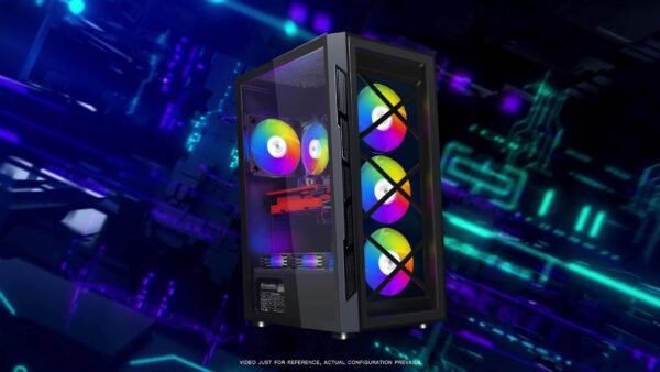 STGAubron Gaming Desktop PC, Intel Core i7 3.4G up to 3.9G, GeForce GTX 1660 Super 6G GDDR6, 16G RAM, 512G SSD, 600m WiFi, Wireless 5.0, RGB Fan x 6, RGB Keyboard&Mouse&Mouse Pad, RGB Wireless Sound Bar, W10H64 - Image 6