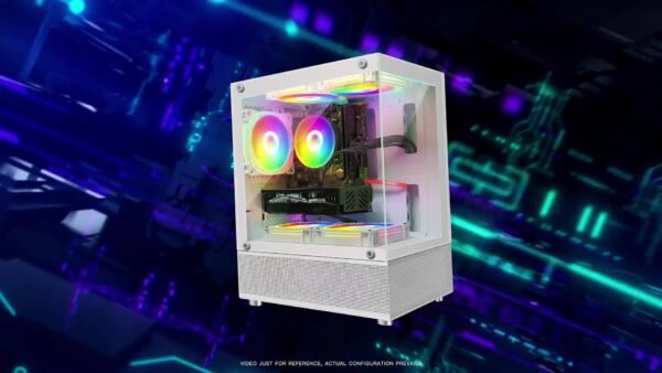 STGAubron Gaming Desktop PC, Intel Core i7-6700 up to 4.0G, 32G DDR4, 2T SSD, Radeon RX 580 16G GDDR5, 600M WiFi, RGB Fan x 3, RGB Keyboard&Mouse, RGB Mouse Pad, RGB Sound Bar, W10H64 - Image 6