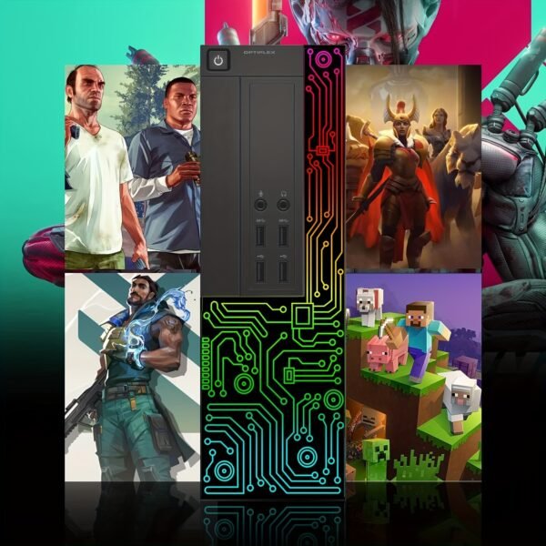 Dell Gaming OptiPlex Desktop RGB Computer PC, Core I7, RX 550 4GB GDDR5, 16GB RAM, 512GB SSD, 24 Inch HDTV Monitor, RGB Keyboard Mouse And Headset, WiFi, Windows 10 Pro (Renewed) - Image 4