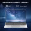 2025 Laptop, 17.3-Inch FHD Display Laptop with Quad Core-12th (Up to 3.6GHz), 16GB RAM 1T ROM Traditional Laptop Computer, 6000mAh Battery, Silvery