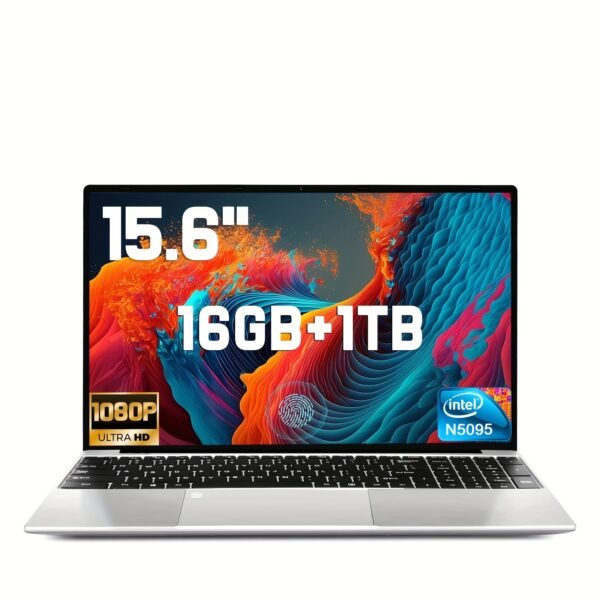 2025 15.6-inch Thin & Light Laptop, Intel N5095 Processor (up To 2.9GHz), 16GB RAM, 1TB SSD, 1920*1080 FHD IPS Display, Webcam, WiFi, USB3.0, Backlit Keyboard, New Year'S And Valentine'S Day Gift For Students, Business People