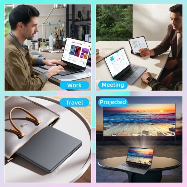 2025 Latest 15.6"Laptop With 16GB DDR4 RAM, 512GB NVMe SSD, AMD R5 3500U Quad-Cori Processor, FHD IPS Display, Backlit Keyboard, Fingerprint Recognition Module, Webcam, Privay Webcam Switch, USB3.0*2, Back To School Season, Gift, Portable, Holidays, Gray. - Image 8