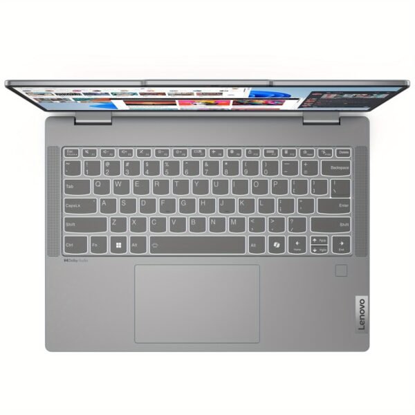 Lenovo IdeaPad 5 14" 2-in-1 Convertible Laptop - Intel Core i7-150U 10-Core Processor, 16GB LPDDR5 RAM & 2TB SSD, WUXGA IPS Touchscreen (1920x1200), Wi-Fi 6, Backlit Keyboard, Fingerprint Reader, Windows 11 Home - Luna Grey, Touchscreen Notebook, Thin Bezel Display, Highresolution Screen, Portable Computing, Sleek Design, Highquality Display, Business Professionals - Image 7