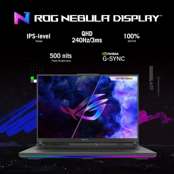 ASUS High Performance ROG Strix G16 Gaming Laptop, 16" 240Hz WQXGA Display, 14th Gen Intel I9-14900HX, 64GB DDR5 RAM, 1TB SSD, GeForce RTX 4060, Backlit KB, WiFi 6E, Windows 11 Pro, With Cefesfy Mouse - Image 3