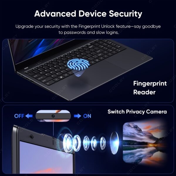 2025 New Business Cool And Thin Laptop, 15.6-inch 1080P Display, Intel Celeron N5095 Quad-core Quad-thread, 10nm Process, DDR4 16GB Special Intel Memory, M.2 NVMe 512GB Storage, Support TF Memory Card, with Push-pull Camera, Backlit Keyboard, 5000mAh Long-life Battery, Suitable for Students to Study, Business Office And Other Scenarios - Image 7