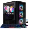 STGAubron Gaming Desktop PC, Athlon 3000G 3.5G, Radeon RX 580 16G GDDR5, 16G RAM, 512G SSD, 600M WiFi, BT 5.0, RGB Fan x 4, RGB Keyboard & Mouse & Mouse Pad, W11H64