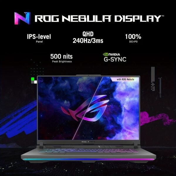 ASUS High Performance ROG Strix G16 Gaming Laptop, 16" 240Hz WQXGA Display, 14th Gen Intel I9-14900HX, 32GB DDR5 RAM, 2TB SSD, GeForce RTX 4060, Backlit KB, WiFi 6E, Windows 11 Pro, with Cefesfy Mouse And Cleaning Kit - Image 7