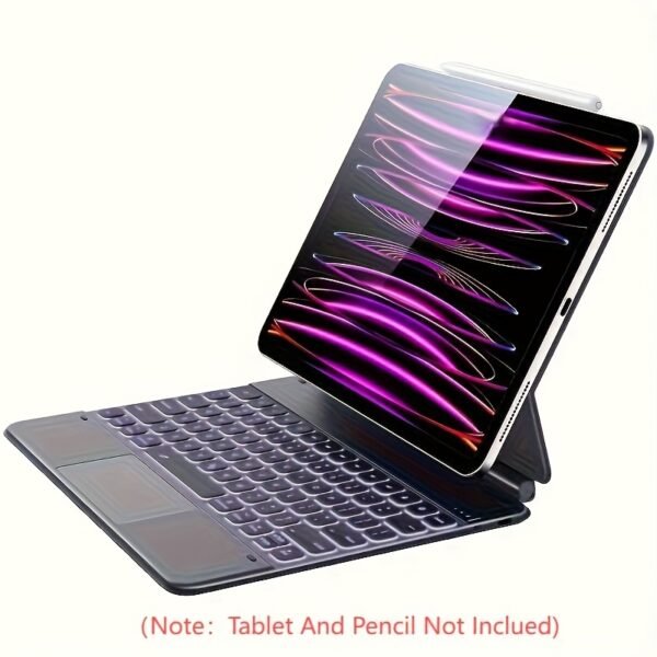 The Magic Keyboard Case For IPad Air 13(M2 2024/M3 2025) And for ipad Pro 12.9 Inch 6th/5th/4th/3rd Gen Will Change Your Experience.7-colour Backlight Design With Three Levels Of Adjustable Brightness. Newly Upgraded Large Touchpad Supports Multi-gesture Operation And Floating Cantilever Stand Provides Multi-angle Adjustment. Hall Switch Design Allows The Device To Enter Wake/sleep State At Any Time Without The Need For A Physical Switch, (Note:Tablet And Pencil Not Inclued)