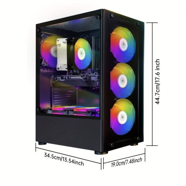 STG Aubron Gaming PC Desktop, GeForce RTX 2060 Super 8G GDDR6, Core i7-6700 up to 4.0 G, 32G DDR4, 1T SSD, 600M WiFi, RGB Fan x6, RGB Mouse Pad, Windows10 Home - Image 2