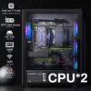 STGAubron Gaming PC Computer Desktop, Radeon RX 580 8G, Dual Intel I7 Xeon E5 Up to 3.7GHz, 16G DDR4, 512G SSD, 600m WiFi, Wireless 5.0, RGB Fan X 4, RGB Mouse Pad, Windows 10 Pro