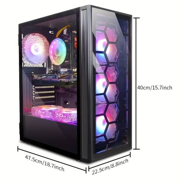 STGAubron Gaming Desktop PC, Core I7 3.4G Up To 3.9G, GeForce RTX 2060 Super 8G GDDR6, 32G, 1TB SSD, WiFi, Wireless 5.0, RGB Keybaord, RGB Mouse Pad, RGB Wireless Sound Bar, RGB Wireless Headset Mic, W10H64 - Image 2