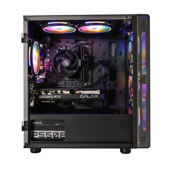 MXZ Gaming PC Desktop Computer, AMD Ryzen 5 5600 3.7GHz, B450, 16GB DDR4, NVME 500G/1TB SSD, 6RGB Fans, Gamer Desktop Computer Optional RX 6650XT/RTX 2060S/RTX 4060/RTX 3060TI/RX 7700XT/RTX 3060 - Image 6
