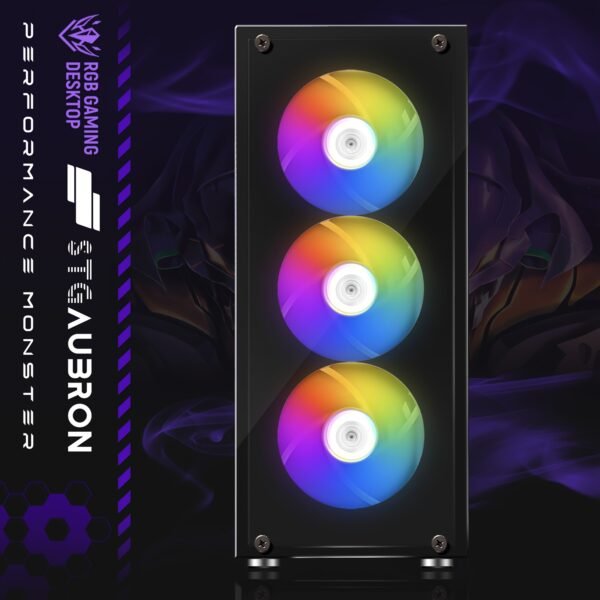 STG Aubron Gaming PC Desktop, GeForce RTX 2060 Super 8G GDDR6, Core i7-6700 up to 4.0 G, 32G DDR4, 1T SSD, 600M WiFi, RGB Fan x6, RGB Mouse Pad, Windows10 Home - Image 4
