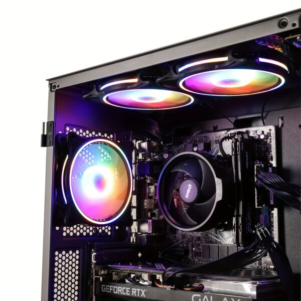 MXZ Gaming PC Desktop Computer, AMD Ryzen 5 5600 3.7GHz, GeForce RTX 4060, 16GB DDR4, NVME 1T SSD, 6RGB Fans, Gamer Desktop Computer(R5 5600| RTX 4060) - Image 4