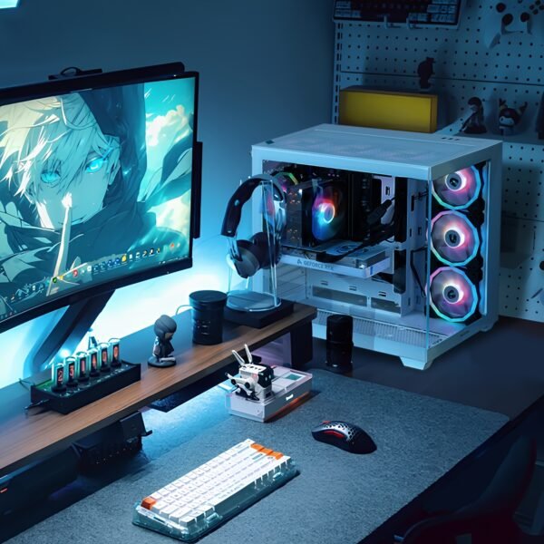 Mloong Gaming PC AMD Ryzen 5 5500 NVIDIA GeForce RTX 4060 16GB DDR4 RAM 1TB SSD 7 ARGB Fans Gaming Desktop - Image 4