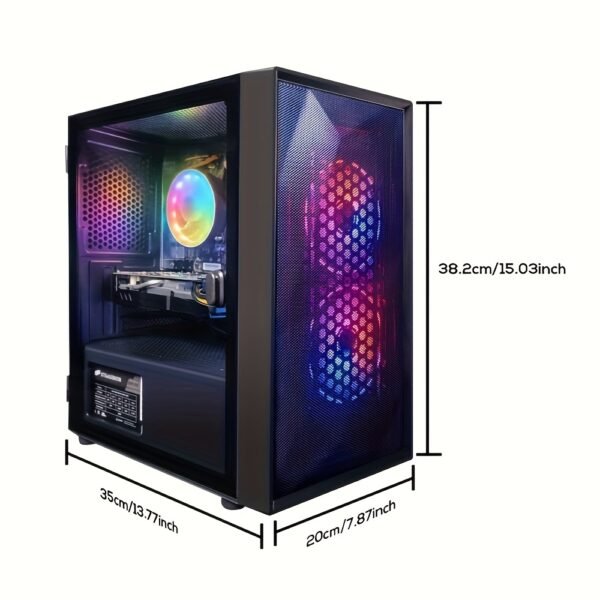 STGAubron Prebuilt Gaming PC Desktop, AMD Radeon RX 550 4G GDDR5, Core I5 3.3Ghz Up to 3.7Ghz, 16G Ram, 512G SSD, WiFi, RGB Fan X 3, RGB Mouse Pad, Windows 10 Home - Image 3