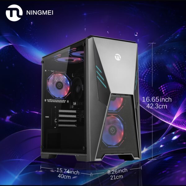Ningmei Gaming PC Intel Core I5 12400F GeForce RTX 3060 1TB SSD 16GB RAM Gaming Desktop - Image 2