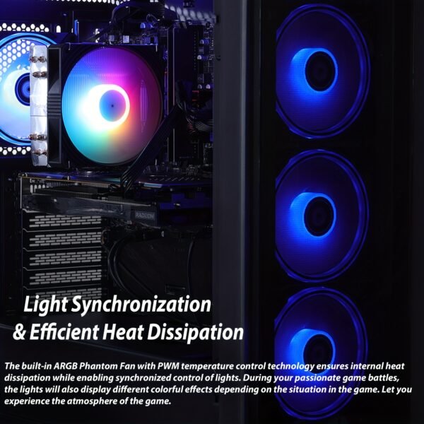 Mloong Gaming PC AMD Ryzen 5 5500 AMD Radeon RX 6600 1TB SSD 16GB RAM Gaming Desktop - Image 3