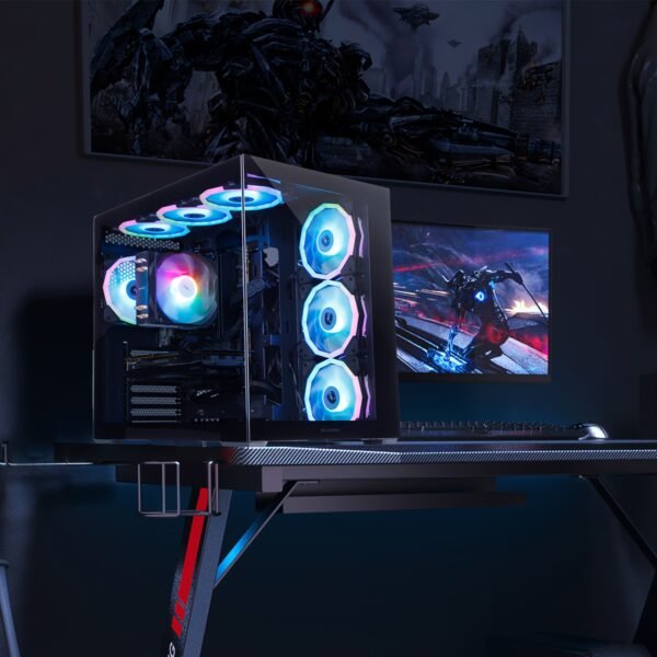 Mloong Gaming PC AMD Ryzen 7 5700X3D CPU, GeForce RTX 4060ti, 1TB NVME SSD, 32GB DDR4 RAM, 7ARGB Fans, Gaming Desktop - Image 4