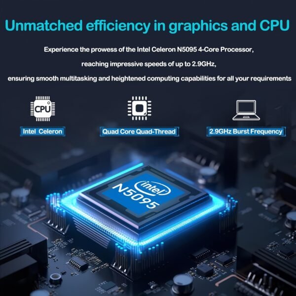 15.6-inch Laptop, 16GB RAM Laptop With 1024GB Solid-state Drive, Gaming Laptop N5095, Laptop Full HD 1920X1080 Display Screen WiFi5 HD 180 Degree Flip Opening - Image 6