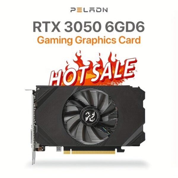 Peladn Gaming RTX 3050 6G Graphics Card with 6GB GDDR6 Memory, 1404 MHz Clock, 8GB DDR6, 40W Power, Single-Fan Design, PCIe 4.0, DisplayPort, Ideal for Gaming and Graphics Intensive Tasks, Professional Graphics Processing | Efficient Cooling Design | Singlefan Cooler - Image 3