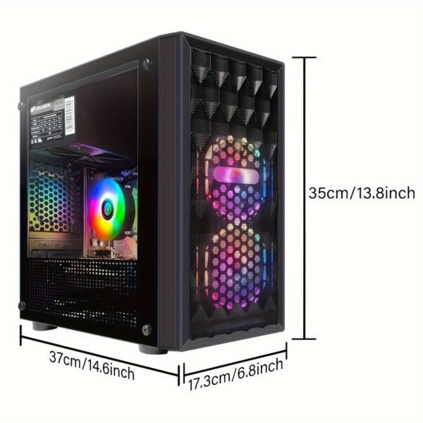 STGAubron Gaming Desktop, Radeon RX 560 4G GDDR5, 10th Gen G5905 3.5G, 16G DDR4, 512G SSD, 600m WiFi, Wireless 5.0, RGB Fan X 2, RGB Mouse Pad, Windows 11 Home - Image 2