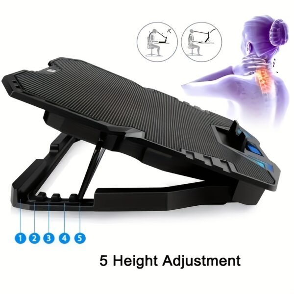 As A Father'S Day Gift, 1pc ICE COORE Laptop Heat Sink Gaming 6-Core Exhaust Fan Laptop Stand Silent Computer Heat Sink. - Image 2