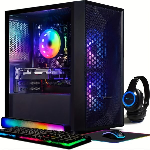 STGAubron Gaming Desktop PC, Core I3-10100F Up To 4.3G, GeForce GTX 1660 Super 6G GDDR6, 16G DDR4, 1T SSD, 600M WiFi, Wireless 5.0, RGB Fan X 3, RGB Keyboard&Mouse&Mouse Pad, RGB Wireless Sound Bar, RGB Wireless Gaming Mic, W11H64
