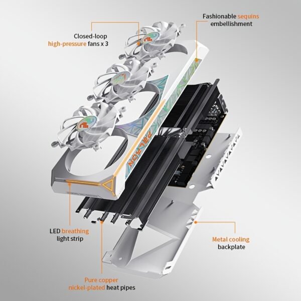 Peladn Gaming RTX 3070Ti 8G Graphics Card GDDR6 RGB Lighting PCI Express 4.0 Video Card Triple-fan Edition - Image 4