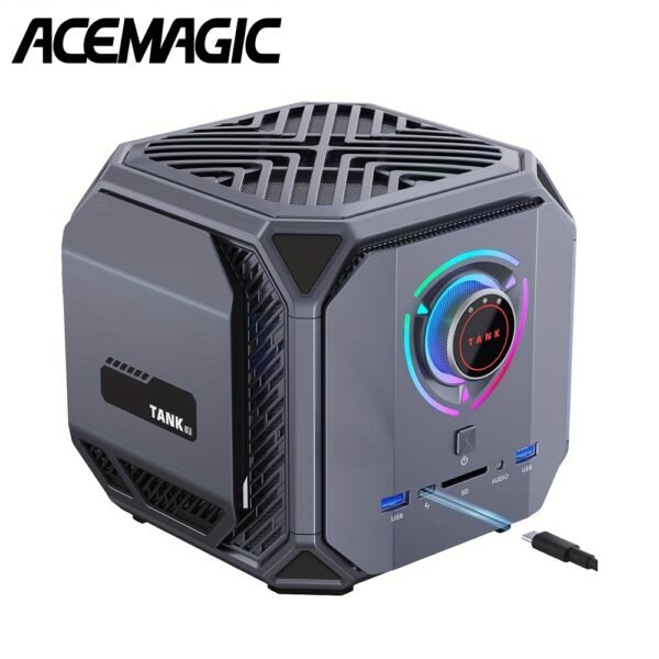 ACEMAGIC M1A DIY Gaming PC, I7 12700H(14C/20T, Up To 4.7GHz) Mini Desktop, RTX 3060, 32GB DDR5 & 1TB PCle3.0x4 SSD/8K 4-Screen/WiFi6/DP1.4/USB 4 Gaming Computer