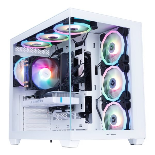 Mloong Gaming PC AMD Ryzen 5 5500 NVIDIA GeForce RTX 4060 16GB DDR4 RAM 1TB SSD 7 ARGB Fans Gaming Desktop