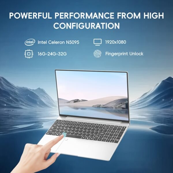 2025 Laptop, 17.3-Inch FHD Display Laptop with Quad Core-12th (Up to 3.6GHz), 16GB RAM 1T ROM Traditional Laptop Computer, 6000mAh Battery, Silvery - Image 4