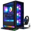 STGAubron Gaming Desktop PC, Intel Core I7 3.4 GHz up to 3.9 GHz, GeForce RTX 2060 6G GDDR6, 16G RAM, 512G SSD, WiFi, Wireless 5.0, RGB Fanx6, RGB Keyboard&Mouse, RGB Mouse Pad, RGB BT Sound Bar, W10H64