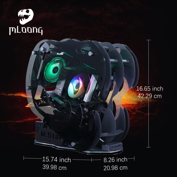 Mloong Gaming PC AMD Ryzen 5 7500F, GeForce RTX 4060 Ti 8G, 1TB NVME SSD, 32GB DDR5, 3ARGB Fans, Gaming Desktop - Image 2