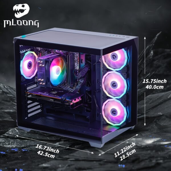 Mloong Gaming PC AMD Ryzen 5 5500 AMD Radeon RX 6600 1TB SSD 16GB RAM Gaming Desktop - Image 2