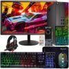 Dell Gaming OptiPlex Desktop RGB Computer PC, Core I7, RX 550 4GB GDDR5, 16GB RAM, 512GB SSD, 24 Inch HDTV Monitor, RGB Keyboard Mouse And Headset, WiFi, Windows 10 Pro (Renewed)