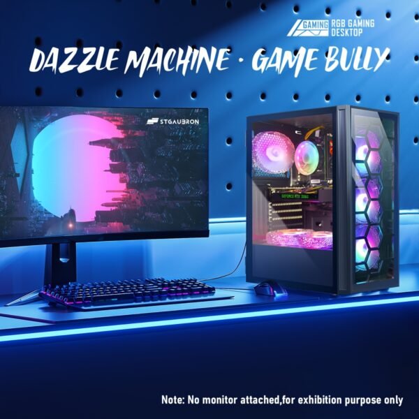 STG Aubron Gaming Desktop PC, GeForce RTX 2060 Super 8G, Core i7 up to 3.9G, 32G Ram, 1TB SSD, WiFi, RGB BT Sound Bar & Headset Mic, Windows 10 Home - Image 5