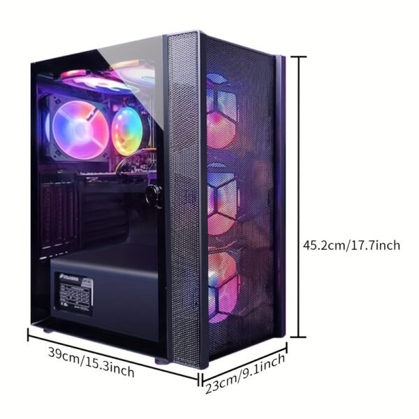 SSTGAubron Gaming Desktop PC, Intel Core I7 3.4G Up To 3.9G, 16G RAM, 512G SSD, GeForce GTX 1660 Super 6G GDDR6, 600M WiFi, Wirless 5.0, RGB Fan X 6, RGB Keyboard& Mouse& Mouse Pad, RGB Wireless Sound Bar, W10H64 - Image 2