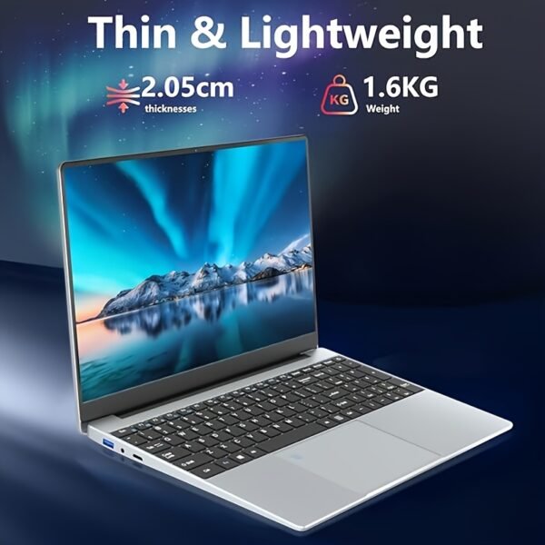 2025 Latest 15.6" Thin & Light Laptop - Intel N5095 Processor (Up to 2.9GHz), 1TB SSD, 32GB Dual-Channel RAM, 1080P Full HD Display, Backlit Keyboard, Fingerprint Security, Webcam, USB 3.0 & WiFi - Business & Student Office Computer - Image 6