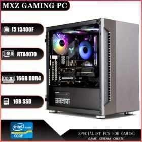 MXZ Gaming PC Computer Intel Core I5 13400F 3.6GHz, GeForce RTX 4060, 8GB*2(16GB) DDR4, NVME 500G, 5RGB Fans, Gamer Desktop Computer (I5 13400F| RTX 4060))