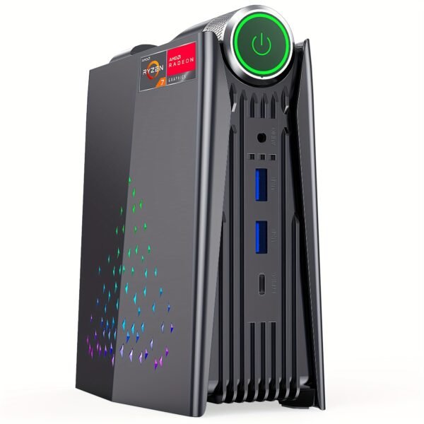 ACEMAGIC Gaming PC Ryzen Mini PC, AMD Ryzen 7 5700U(up to 4.3Ghz) 32GB DDR4 1TB NVME SSD Mini Desktop Computer, Mini Computers, 4K UHD, RGB Lights, 3 Adjustable Mode PC Gaming - Image 5