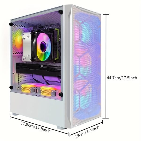 STGAubron Gaming PC Desktop, GeForce RTX 2060 Super 8G, AMD Ryzen 7 PRO 2700 Up To 4.1G, 16G DDR4, 1T SSD, 600M WiFi, RGB Fan X6, RGB Mouse Pad, Windows 11 Home - Image 2