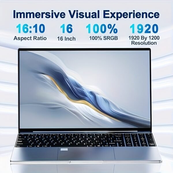 2025 15.6-inch Thin & Light Laptop, Intel N5095 Processor (up To 2.9GHz), 16GB RAM, 1TB SSD, 1920*1080 FHD IPS Display, Webcam, WiFi, USB3.0, Backlit Keyboard, New Year'S And Valentine'S Day Gift For Students, Business People - Image 3