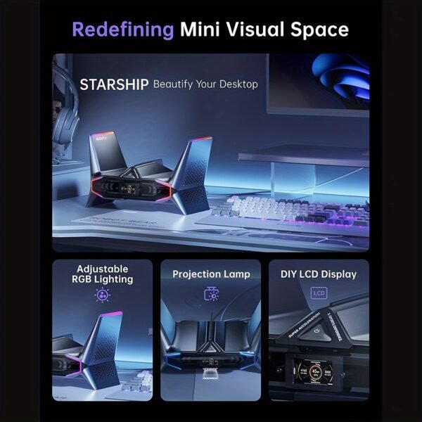 ACEMAGIC STARSHIP M2A Gaming Mini PC I9-12900H(up To 5.0GHz) GeForce RTX 3070M(16GB) 32GB RAM DDR5 1TB PCIe3.0*4 SSD WiFi 6 BT5.2 Dual 2.5G LAN 8K Four Display USB4 Logo Projection - Image 5