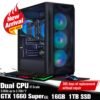 STGAubron Gaming PC Computer Desktop, GeForce GTX 1660 Super 6G, Dual I7 Xeon E5 Up to 3.7GHz, 16G DDR4, 1T SSD, 600m WiFi, Wireless 5.0, RGB Fan X4, RGB Mouse Pad, Windows 10 Pro