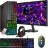 Dell OptiPlex Desktop RGB Computer PC, I7 Quad-Core Processor, 16GB RAM, 512GB SSD, 24 Inch HDTV Monitor, RGB Keyboard Mouse And Headset, WiFi, Windows 10 Pro (Renewed)