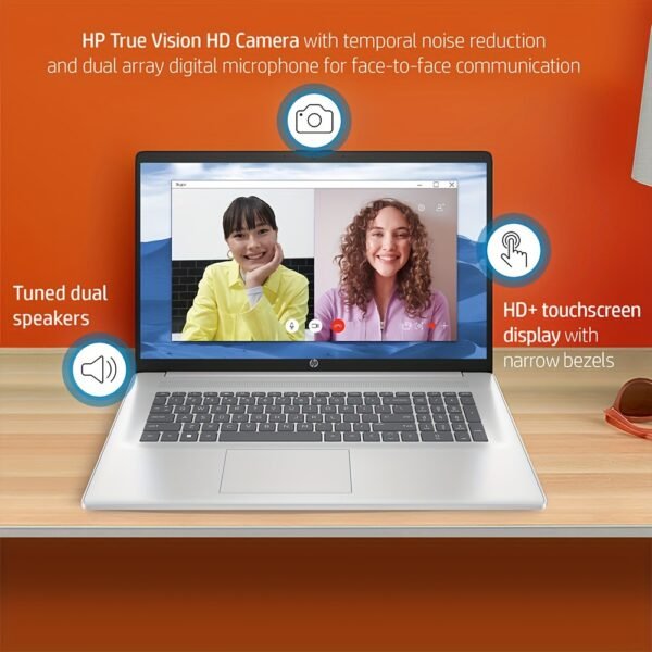 HP 17 Touchscreen Laptop 2024 For Business, 17.3" Touch Screen Laptop With Microsoft Office Lifetime License, AMD Ryzen 5 7530U Up To 4.5GHz, 64GB RAM, 1TB SSD, WiFi 6, Win 11 Home, With Cefesfy Mouse - Image 4