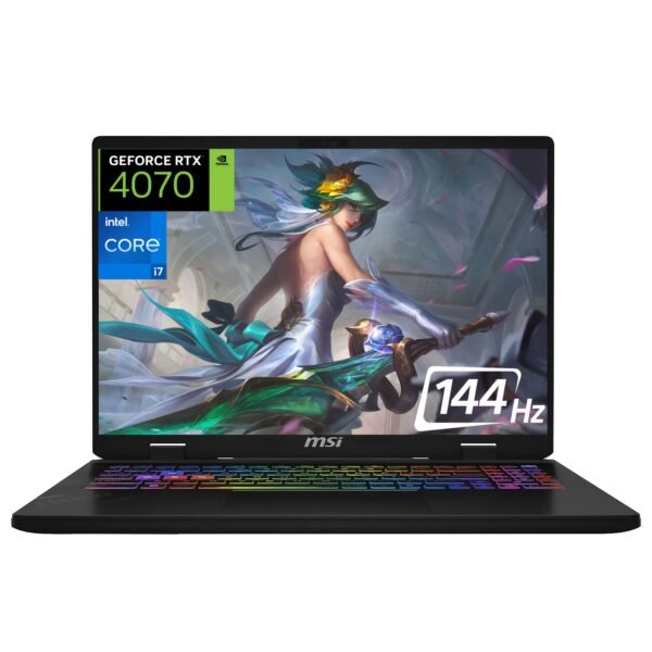 MSI Crosshair Gaming Laptop, 16" FHD+ (1920x1200) 144Hz, Intel 14th Gen Core I7-14650HX, NVIDIA GeForce RTX 4070, 32GB DDR5, 1TB SSD, Backlit Keyboard, Windows 11 Home